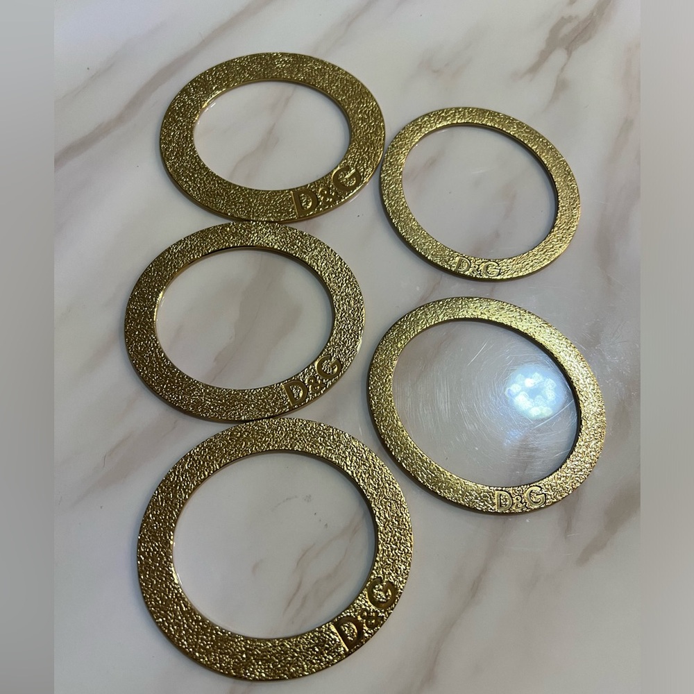 Dolce And Gabbana Stackable Bangle Bracelets In G… - image 2